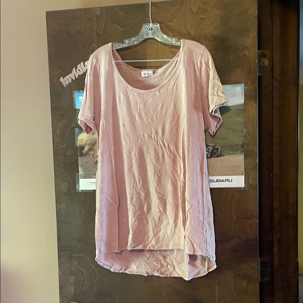 LuLaRoe Light Pink Short Sleeve Tee
